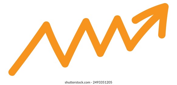 Hand drawn arrow. Vector doodle icon. Vector illustration. PNG.