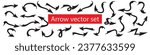 Hand drawn arrow vector icons set. sketch arrow design for business plan and education.