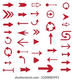 Hand drawn arrow vector icons set. sketch arrow design for business plan and education.