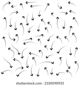 Hand drawn arrow vector icons set. sketch arrow design for business plan and education.