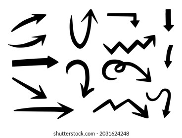 hand drawn arrow vector illustration.