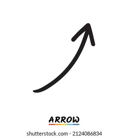 Hand drawn arrow, Vector, Illustration.