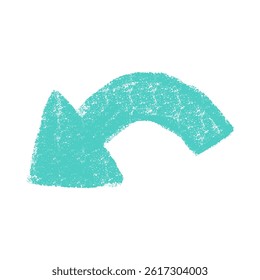 Hand drawn arrow vector illustration. Thick arrow with rough textured texture.