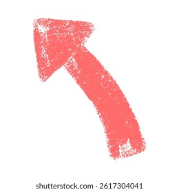 Hand drawn arrow vector illustration. Thick arrow with rough textured texture.