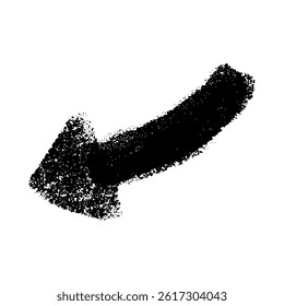 Hand drawn arrow vector illustration. Thick arrow with rough textured texture.