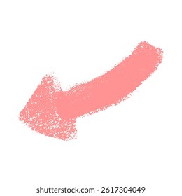 Hand drawn arrow vector illustration. Thick arrow with rough textured texture.