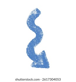 Hand drawn arrow vector illustration. Thick arrow with rough textured texture.