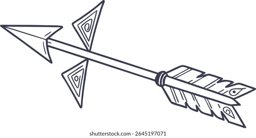 Icono de dirección de estilo de boceto de Ilustración vectorial de flecha dibujada a mano