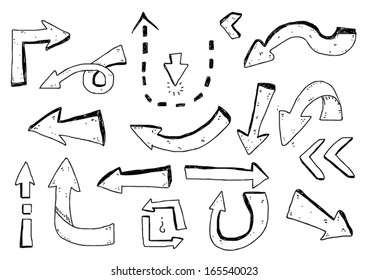 Hand drawn arrows