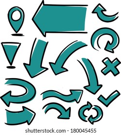 hand drawn arrows
