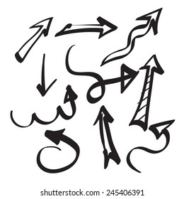 Hand drawn arrows