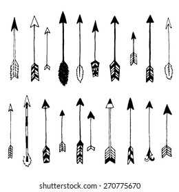 Hand drawn arrows.