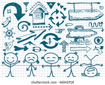 Hand drawn arrows