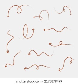 Hand drawn arrows asset vector brushes