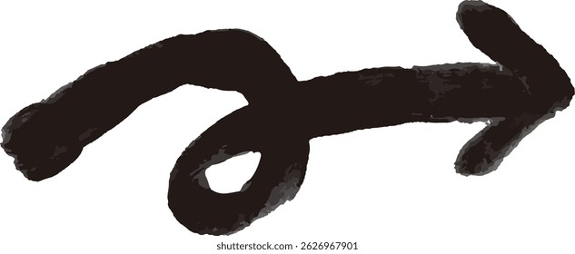 Hand drawn arrows. Brush strokes. Doodle style vector illustration. Grunge brush arrows.