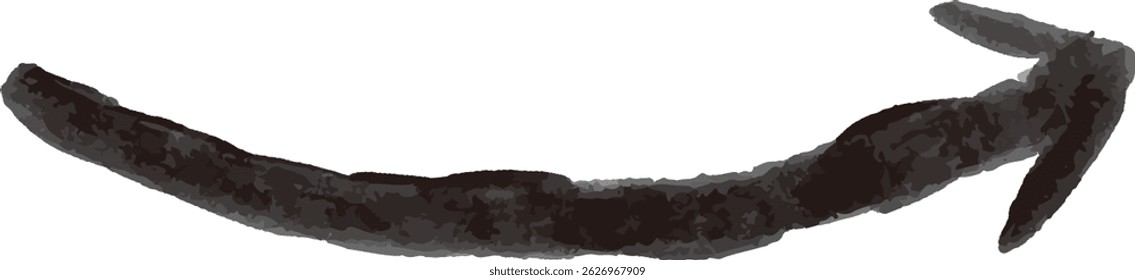Hand drawn arrows. Brush strokes. Doodle style vector illustration. Grunge brush arrows.