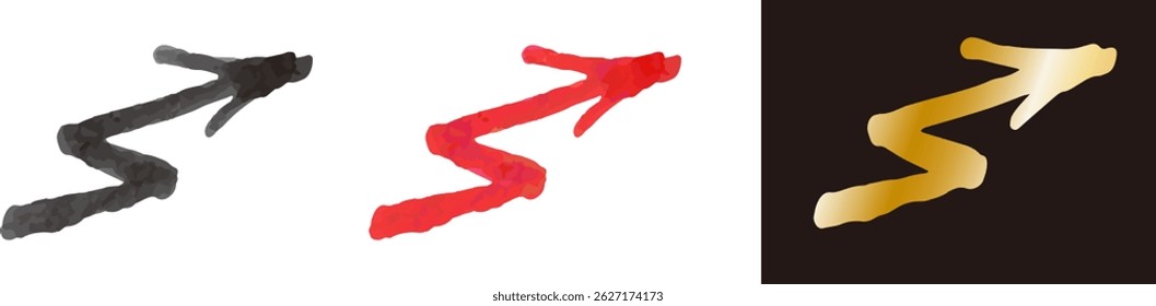 Hand drawn arrows. Brush strokes. Doodle style vector illustration. Grunge brush arrows.