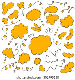 Hand drawn Arrows and Clouds 