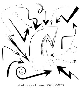hand drawn arrows collection 