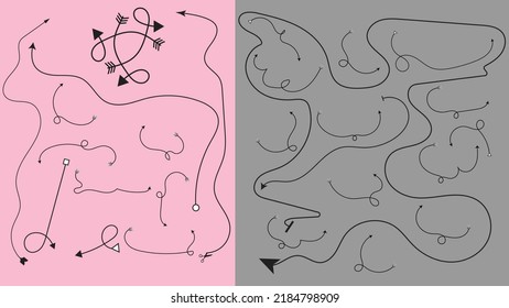 Hand drawn arrows collection vector art