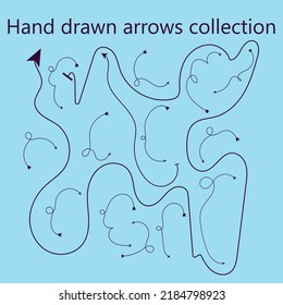 Hand drawn arrows collection vector art