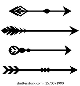 Hand drawn arrows in different lengths and styles 