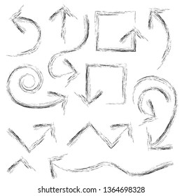 Hand drawn arrows. Doodles design