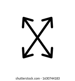 Hand Drawn Arrows In Four Directions