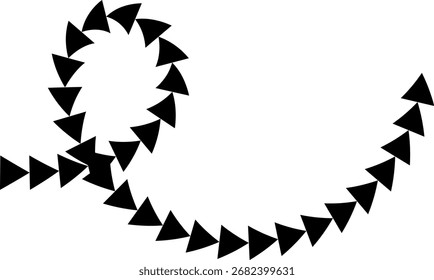 Hand drawn arrows. Hand drawn freehand different curved lines, swirls arrows. Curved arrow line. Doodle, sketch style. Isolated Vector illustration.