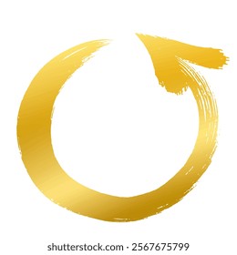 Hand Drawn Arrows with Gold Brush Strokes