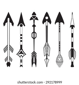 Hand drawn arrows graphic set
