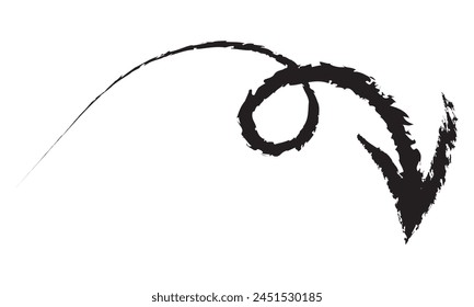
Flechas dibujadas a mano. Textura grunge. Ilustración vectorial. Imagen con fondo blanco. 