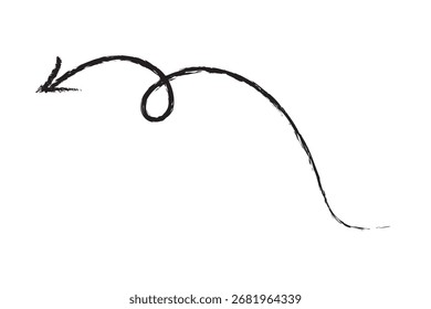 Setas desenhadas à mão. Textura grunge. ilustração vetorial