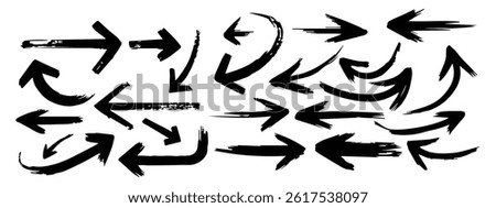 Hand drawn arrows icons set. Vector illustration. Eps 10
