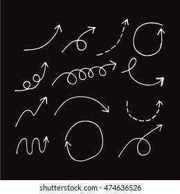 hand drawn arrows Illustration design