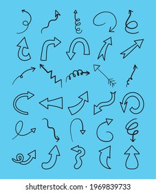 hand drawn arrows on background