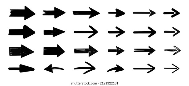Hand Drawn Arrows with Paint Brush