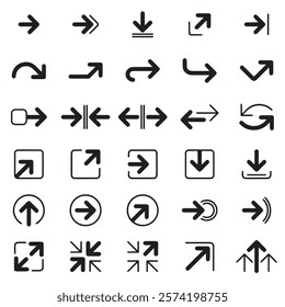 Hand drawn arrows seamless pattern Creative abstract logo icon illustration white background
