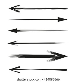 hand drawn arrows set