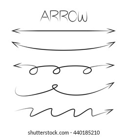 hand drawn arrows set