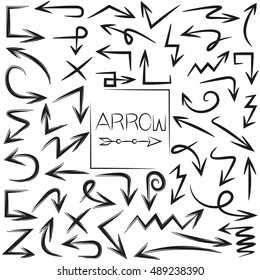 hand drawn arrows set