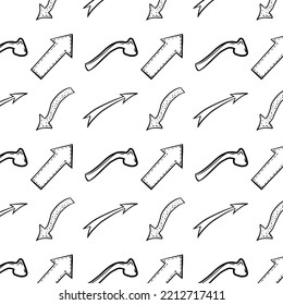 gráfico de doodle con flechas dibujadas a mano