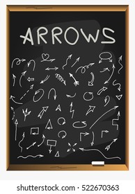 hand drawn arrows set. arrows set, sketched style