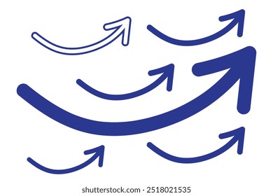Hand drawn arrows set. Vector doodle icon