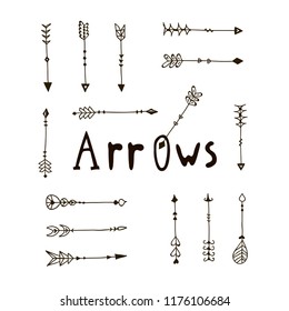 Hand drawn arrows. Simple cute design.