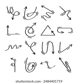 hand drawn arrows symbols illustration