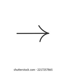 Hand drawn arrows vector icon. Hand drawn arrow flat sign design. Linear arrow symbol pictogram