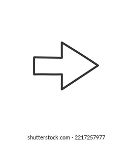 Hand drawn arrows vector icon. Hand drawn arrow flat sign design. Linear arrow symbol pictogram