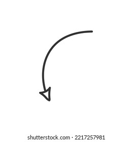 Hand drawn arrows vector icon. Hand drawn arrow flat sign design. Linear arrow symbol pictogram