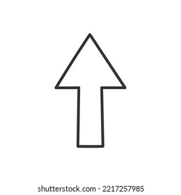 Hand drawn arrows vector icon. Hand drawn arrow flat sign design. Linear arrow symbol pictogram